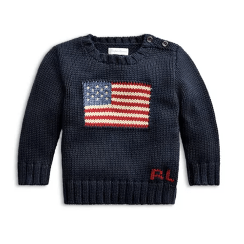 Ralph Lauren Boys' The Iconic Flag Sweater - Baby: Size 9M