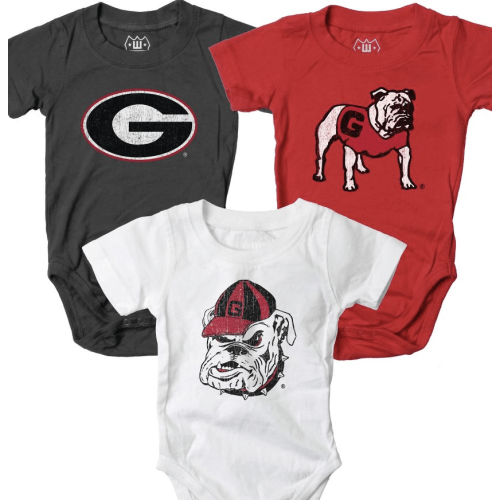 University of Georgia Infant Bodysuit 3-Pack