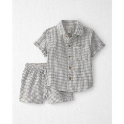 Toddler Boy 2-Piece Organic Cotton Seersucker Gauze Top & Short  Set - Little Planet | Carter's