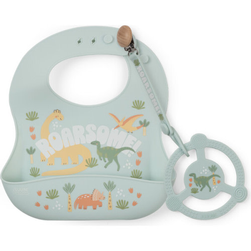 Bib and Teether Baby Bundle, Roarsome - JuJuBe | Maisonette