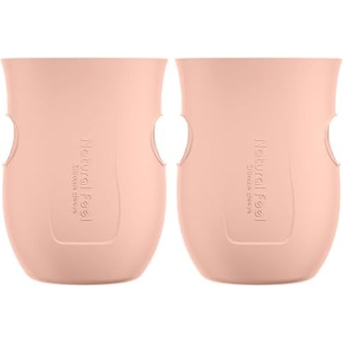 Gulicola Glass Baby Bottle Silicone Sleeves, Pink, 5 oz - 2pks