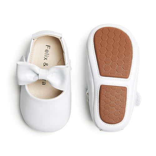 Felix & Flora Soft Sole Baby Shoes - Infant Baby Walking Shoes Moccasinss Rubber Sole Crib Shoes