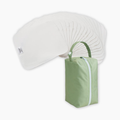 Nora's Nursery Reusable Baby Wipes (20 Pack with Travel Pod)
