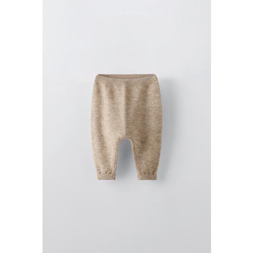 WOOL AND CASHMERE BLEND HAMMER PANTS - Tan marl | ZARA United States