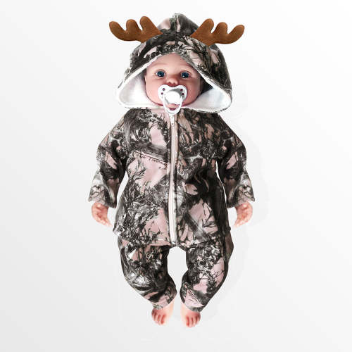 Baby Camo Hooded Jacket and Pants with Ears or Antlers