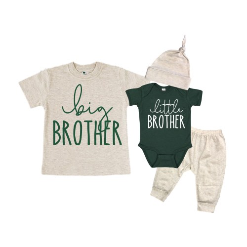 Big Brother/Little Brother Matching Sibling Set. Baby Shower Gift. Take Home Outfit. Matching Sibling Set