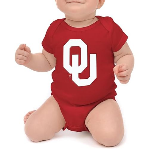 Little King NCAA Short Sleeve Romper-Big Logo 100% Cotton-Sizes 0-3M 6M 12M 18M