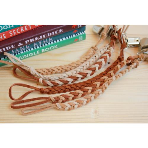 Buy 1 get 1 free! Leather Pacifier Clips Pacifier Holder Binky Clip. Gender Neutral Braided Leather Paci Holder. Baby Shower
