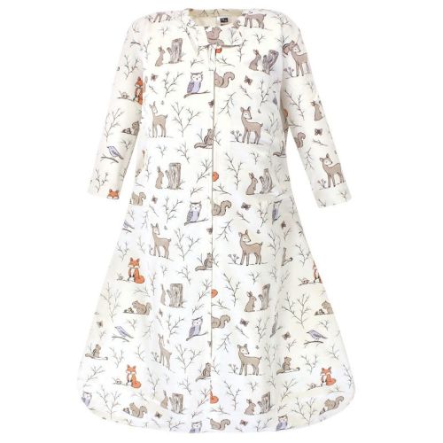 Hudson Baby Infant Girl Long Sleeve Cotton Jersey Sleeping Bag, Enchanted Forest, 0-6 Months