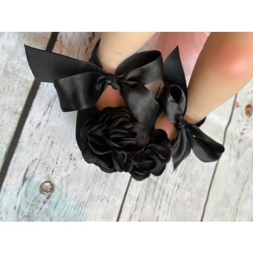 Black Baby Girl Shoes ,rosettes Baby Girl Crib Shoes, Infants Shoes - Etsy