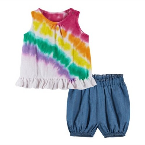 Andy & Evan Infant Girls Rainbow Short Set, Size: 9-12 months