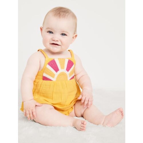 Sleeveless Double-Weave Top and Shorts Set for Baby