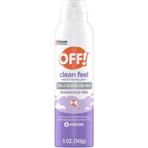 OFF! Clean Feel Insect Repellent Aerosol with 20% Picaridin, Bug Spray with Long Lasting Protection from Mosquitoes, Feels Good on Skin, 5 oz