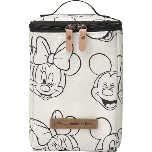 Petunia Pickle Bottom Baby Cooler Bag for Bottles and Snacks, Insulated, Reusable & Easy to Clean, Perfect for Diaper Bag (Sketchbook Mickey & Minnie)