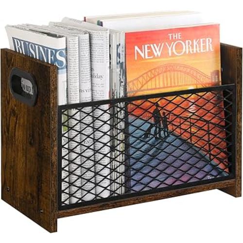 YINMIT Magazine Holder,Magazine Rack Floor,Magazine Storage Basket,File Holder Organizer,Folder Organizer Bin for Magazines,Books,Newspapers,Tablets