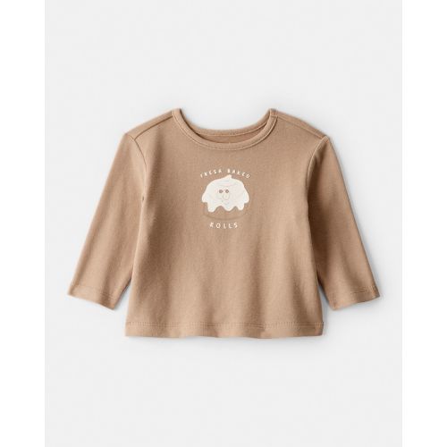 Baby Boy Baked Rolls Long-Sleeve Tee - Brown | Carter's