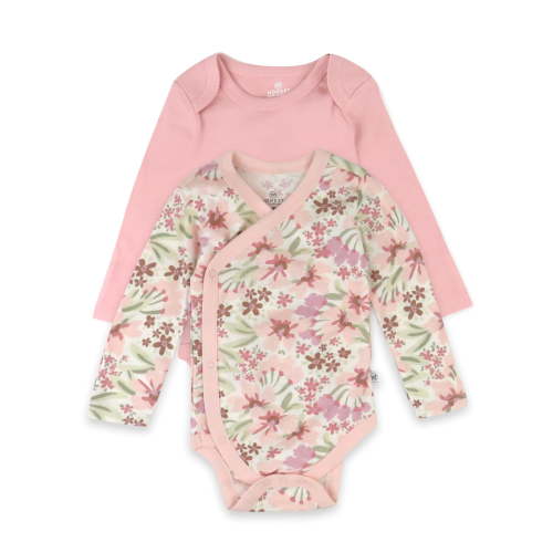 Honest Baby Clothing Organic Cotton Boy/Girl Long Sleeve Side-Snap Bodysuit, Preemie to 9M