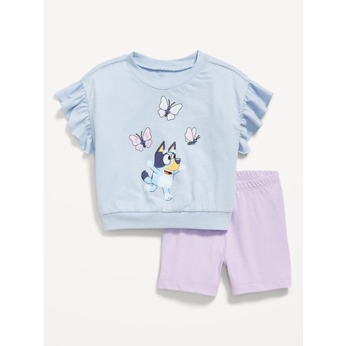 Bluey™ Graphic Top and Biker Shorts Set for Toddler Girls