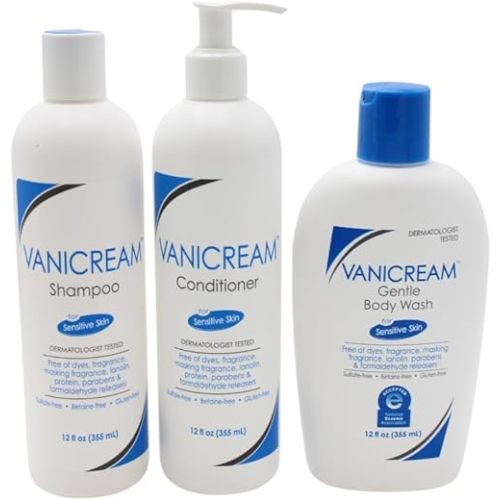 Vanicream Shampoo Conditioner And Gentle Body Wash 12 Ounce Each