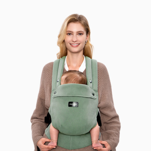 Baby Carrier with Natural Cotton Linen - Sage Green