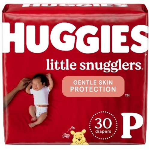 Huggies Little Snugglers Disposable Diapers - Size Preemie - 30ct