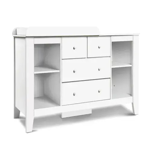 Keezi Change Table with Drawers - White | Baby Bunting AU