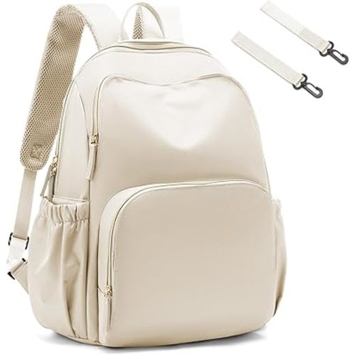 Diaper Bag Backpack, Baby Bags for Boys Girls, Large Waterproof Diaper Backpack, Multi Function Diaper Bags, Baby Registry Search, Shower Gifts Newborn Essentials for Mom, Beige