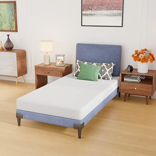 PayLessHere Twin Size Mattress,6 Inch Gel Memory Foam Mattress in a Box,Medium-Firm,Pressure Relief&Temperature Regulation,CertiPUR-US Certified,Fiberglass Free,White