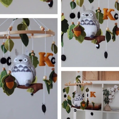 Spirited away, Inspired Anime theme crib mobile, baby cot, anime nursery decor