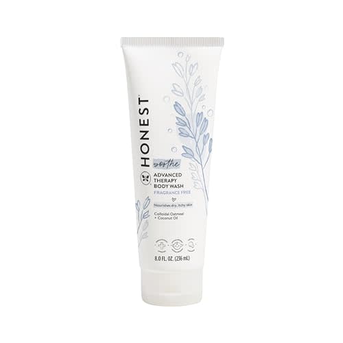 The Honest Company Eczema Soothing Therapy Cleansing Body Wash | Naturally Derived, Gentle for Baby | Prebiotics, Colloidal Oatmeal | 8 oz