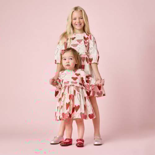 Baby Girls Renee Dress Set, Gradient Hearts - Pink Chicken | Maisonette