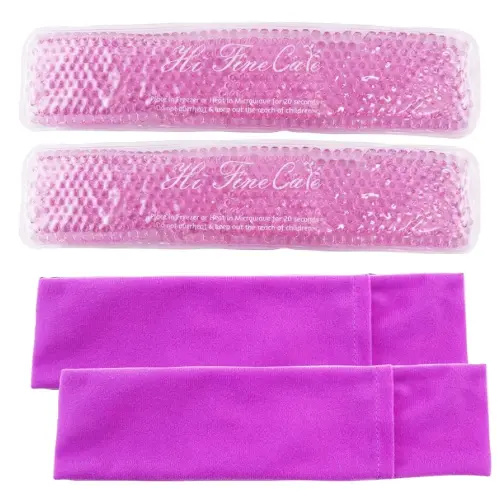 Perineal Cooling Pad, Postpartum Cold Packs Gel Bead Ice Pack Cold Therapy for Women After Pregnancy and Delivery, 2 Ice Pack and 3 Cover (Purple)