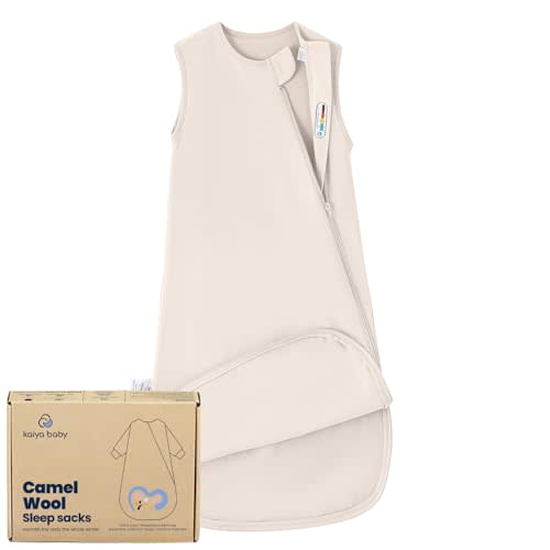 kaiya baby Unisex Sleeping Bag for Babies and Toddlers 0.5 Tog Sleep Sack 0-6 Months, Baby Sleep Sack, Newborn Sleep Sack, Wearable Blanket Baby,One Piece Sleeveless,Gifts for Baby