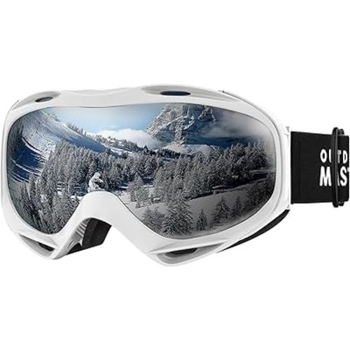 OutdoorMaster OTG Ski Goggles - Over Glasses Ski/Snowboard Goggles for Men, Women & Youth - 100% UV Protection