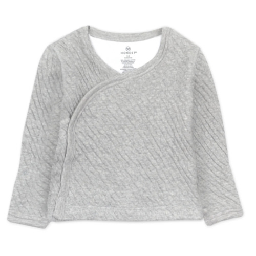 Organic Cotton Matelassé Side-Snap Kimono Top | Honest Baby Clothing