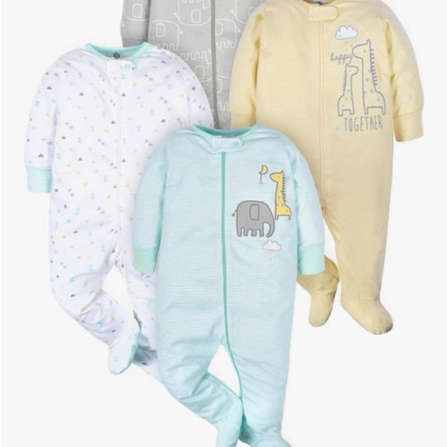 Gerber Baby Boys 4 Pack Sleep 'N Play Footie