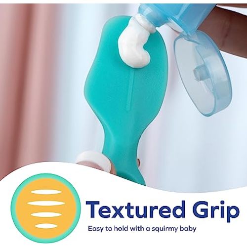 Dr. Talbot's Diaper Cream Brush for Babies - Diaper Rash Cream Applicator with Suction Base and Hygienic Case - Mini Size - Aqua Blue