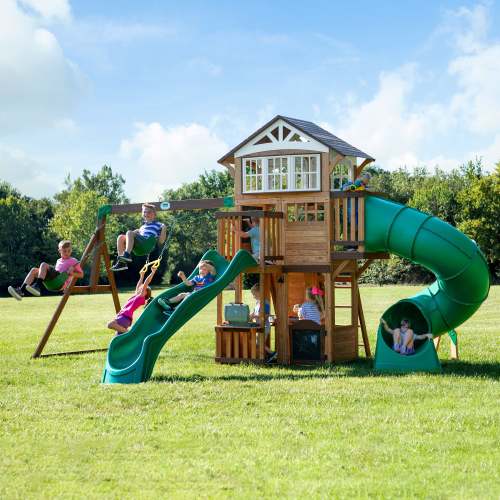 Bristol Point Wooden Swing Set - Backyard Discovery
