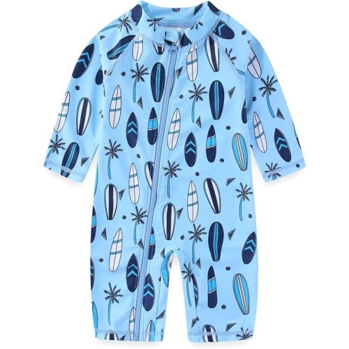 Baby Boy Swimsuit Rash Guard Toddler One Piece Bathing Suit Infant Swimwear UPF 50+