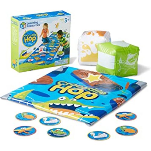 Learning Resources Crocodile Hop Floor Game - Ages 3+ Indoor Games for Toddlers, Gross Motor Skills Toys for Kids, Preschool Learning Activities
