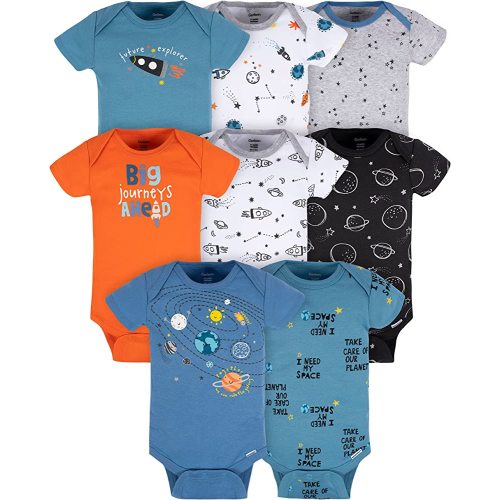 Gerber baby-boys 8-pack Short Sleeve Onesies Bodysuits