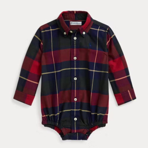 Plaid Cotton Oxford Bodysuit