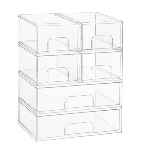Tooloton 6-Pack Acrylic Baby Bottle Storage Organizer, Stackable Clear Drawer Container for Countertop, Vanity, Bathroom, Cabinet & Pantry, 4S2L & Reviews | Wayfair
