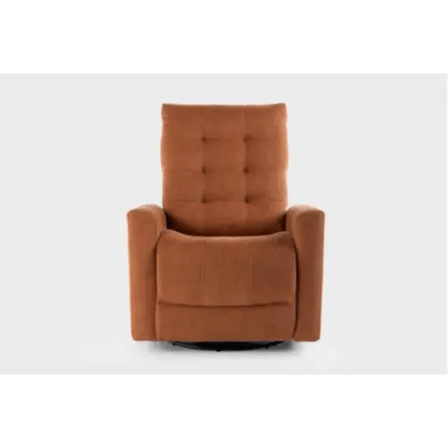 Ansel Terra Cotta Fabric | Power Swivel Glider Recliner With Power Headrest | USB