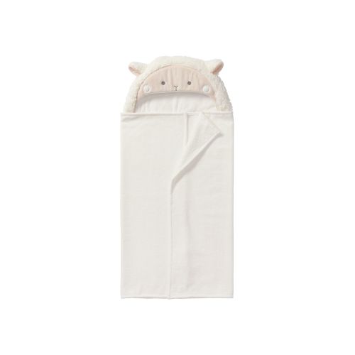 (Lamb) Faux-Fur Animal Baby Hooded Towels