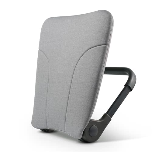 READY ROCKER Deluxe Slate | Adjustable Ergonomic Portable Rocker | Back Pain Relief & Relaxation | Black Rocker & Deluxe Cover | Back & Lumbar Support for Chair | Lightweight & Portable | 3.0 Model