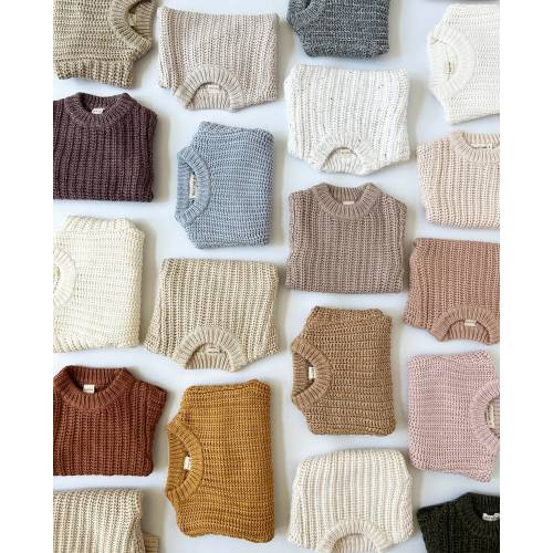 Chunky Knit Baby Sweater oversized relax style |Braided Cotton kids SWEATER