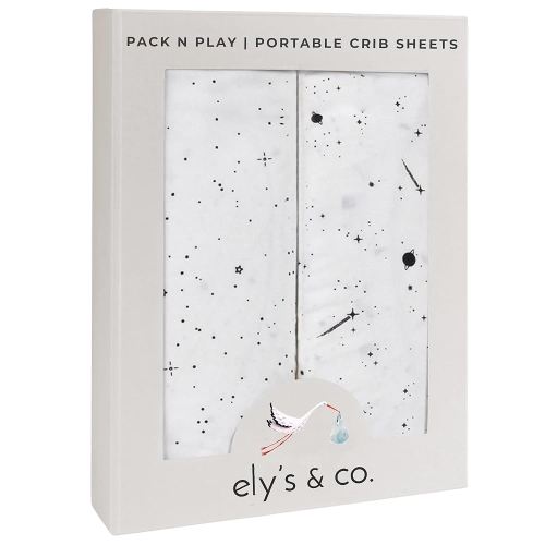 Ely’s & Co. Mini Crib, 2 Pack Fitted Sheet Set