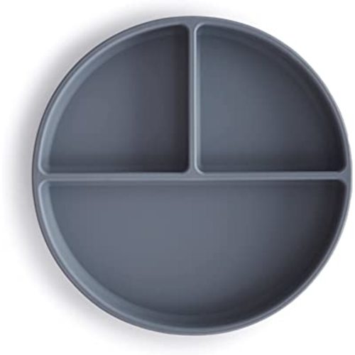 mushie Silicone Suction Plate | BPA-Free Non-Slip Design (Tradewinds)