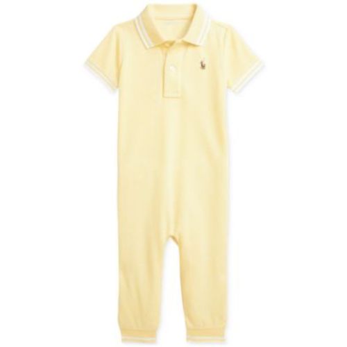 Baby Boys Collared Mesh Coverall